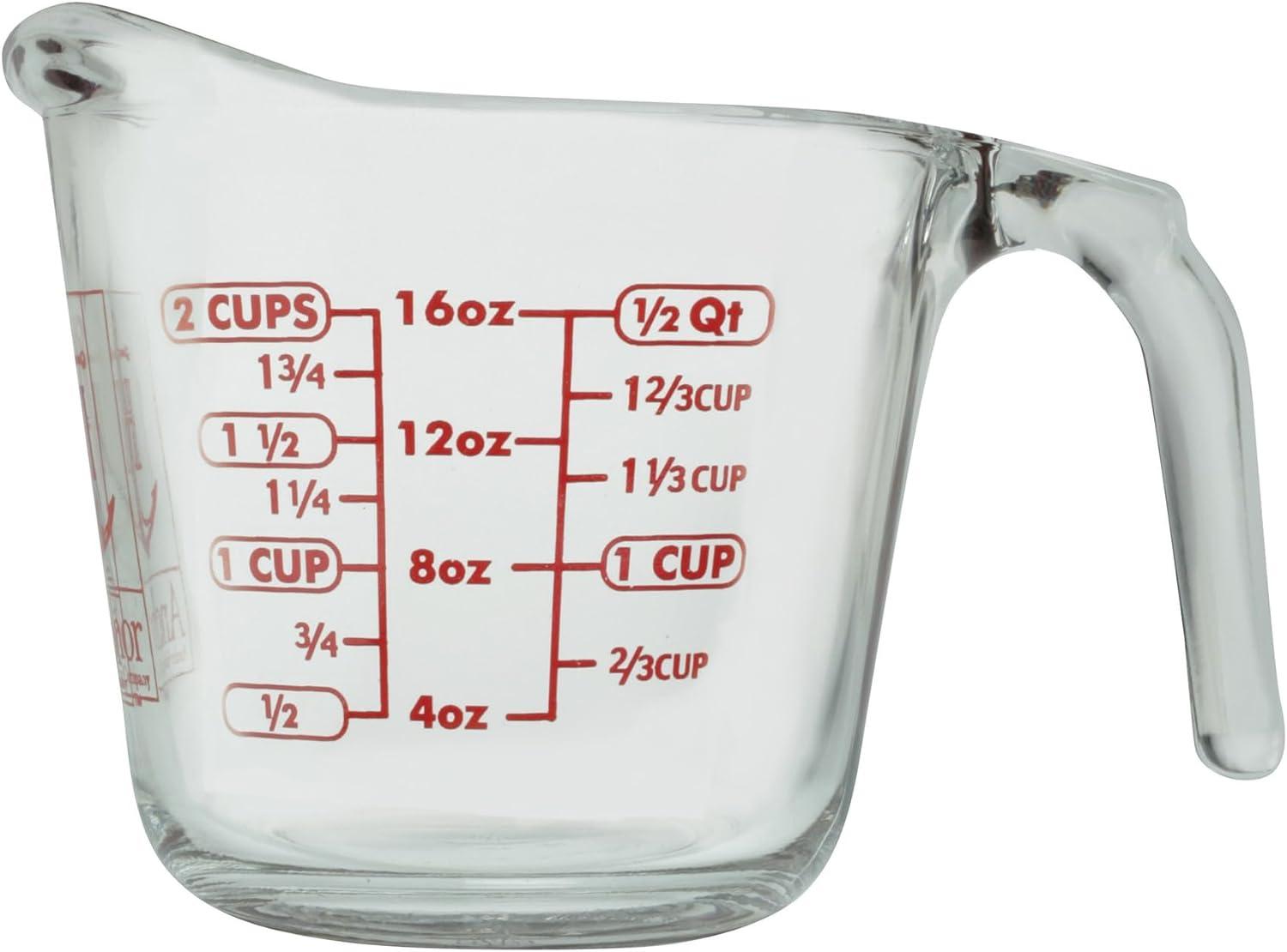 Measuring Cup 16 FLOZ Glass Clear 4/Case