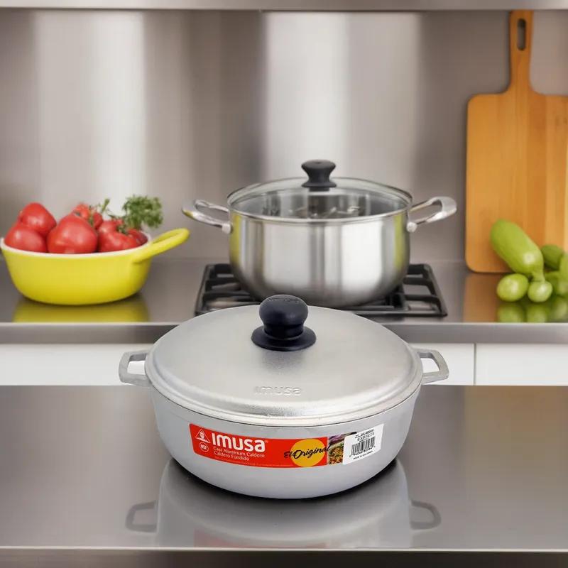 Caldero Latin Pot 3.5 L Cast Aluminum Silver #5 1/Each