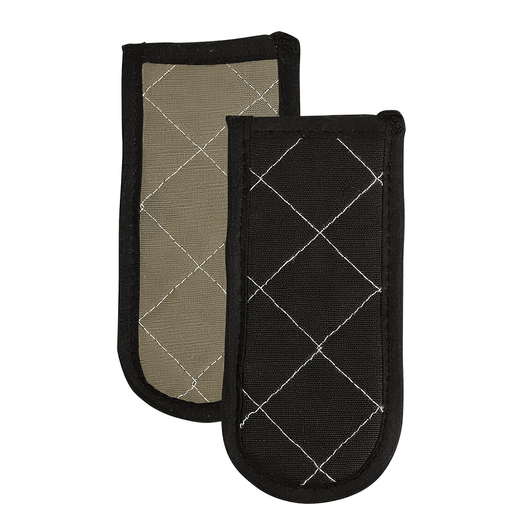Pot & Pan Handle Cover 2.50X8X12 IN Cotton Black Up to 450 Degrees F 12/Pack