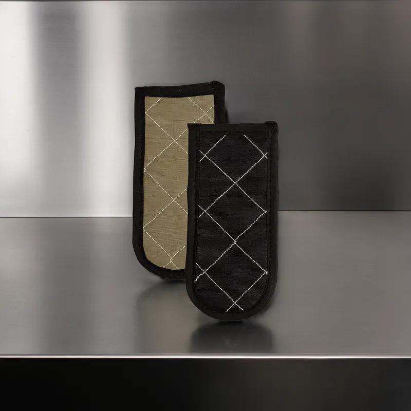 Pot & Pan Handle Cover 2.50X8X12 IN Cotton Black Up to 450 Degrees F 12/Pack