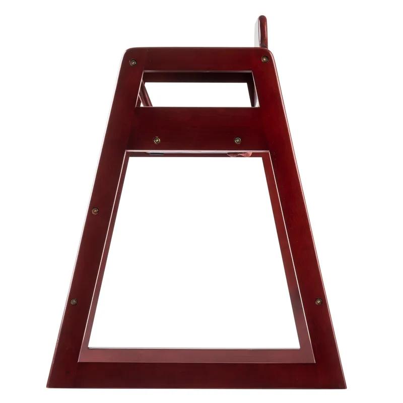 High Chair Mahogany Rubber Wood Stackable ASTM-F404 18 Compliant 1/Each