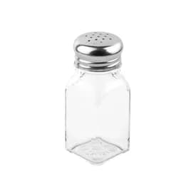 Salt & Pepper Shaker 1.5X4 IN 2 OZ Glass Square Mushroom Top 1/Each