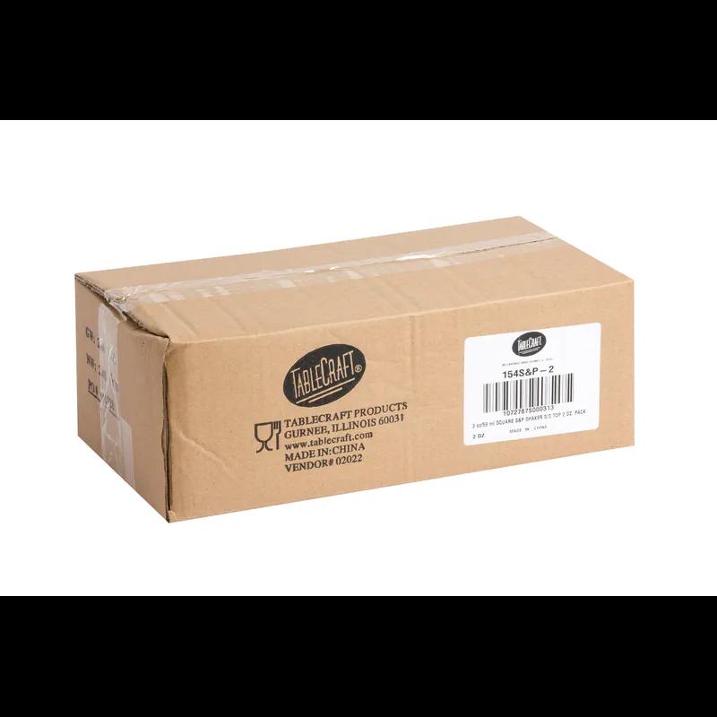 Salt & Pepper Shaker 1.5X4 IN 2 OZ Glass Square Mushroom Top 1/Each