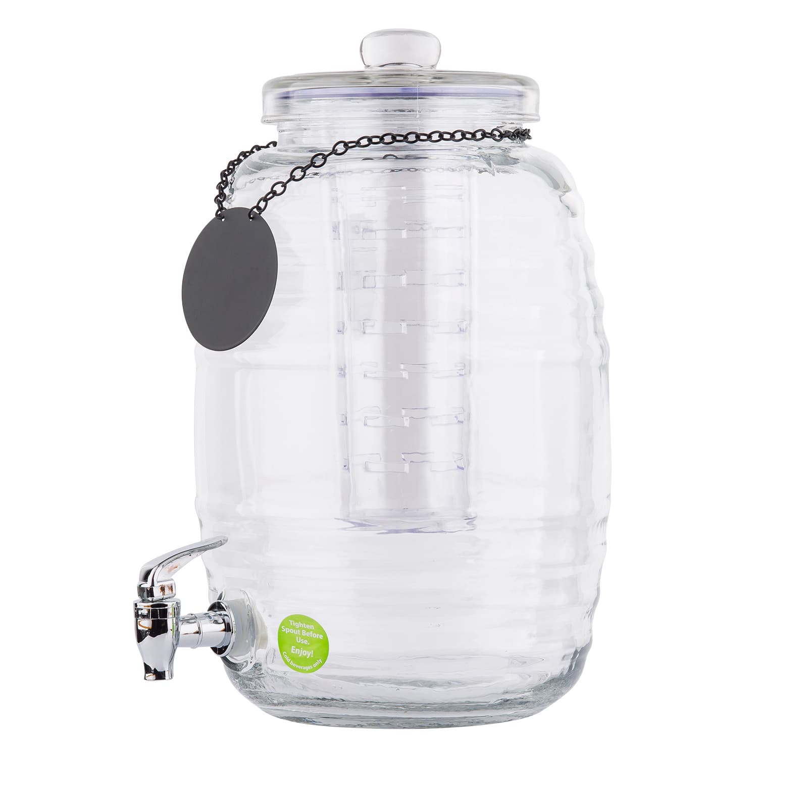 Beehive Collection™ Beverage Dispenser 10.75X10.75X16 IN 2.5 GAL Glass Ice Core/Infuser Hand Wash 1/Each
