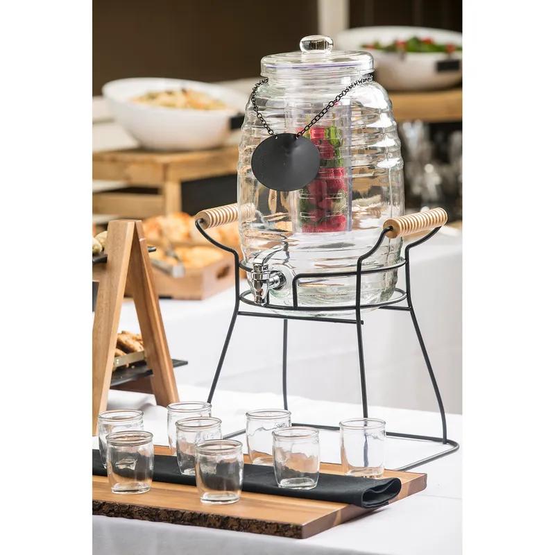 Beehive Collection™ Beverage Dispenser 10.75X10.75X16 IN 2.5 GAL Glass Ice Core/Infuser Hand Wash 1/Each