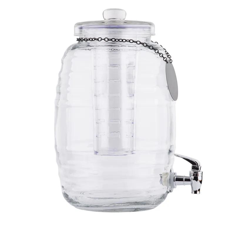 Beehive Collection™ Beverage Dispenser 10.75X10.75X16 IN 2.5 GAL Glass Ice Core/Infuser Hand Wash 1/Each
