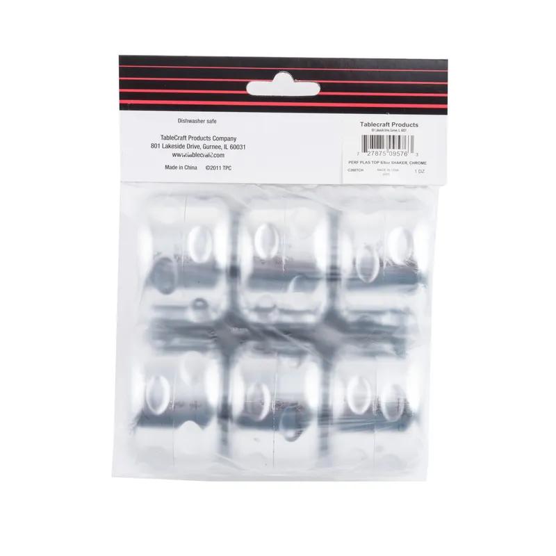 Salt & Pepper Shaker Top Plastic Chrome For 260 Shaker Perforated 1/Each