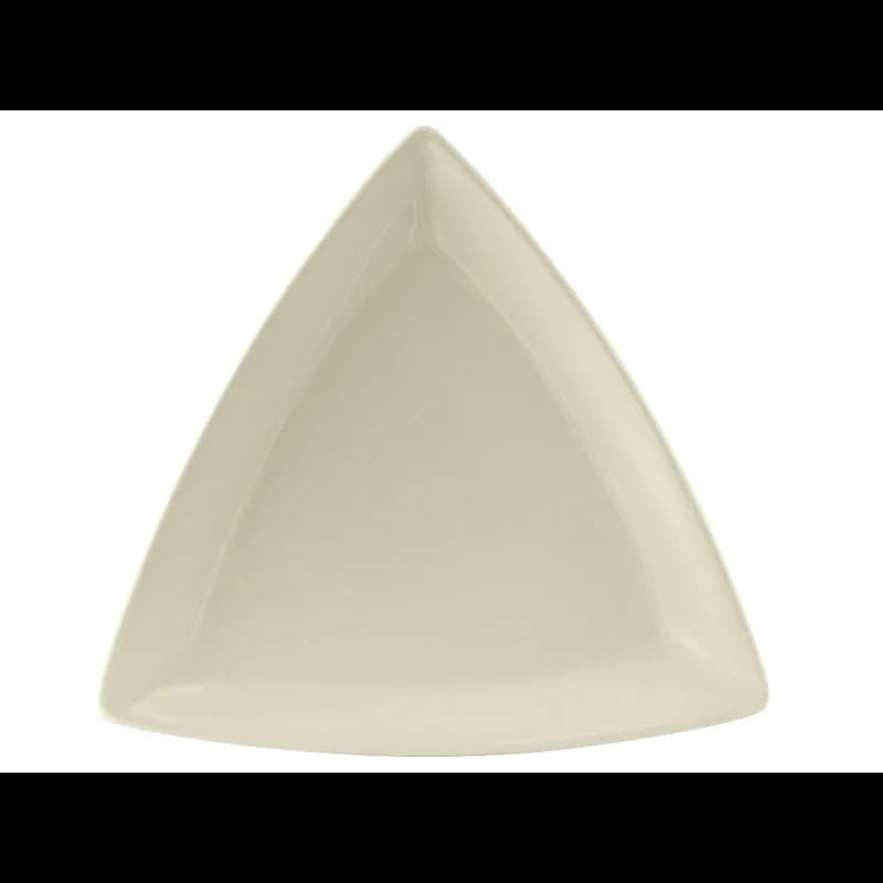 Plate 12.5 IN China Eggshell Triangle Fully Vitrified Oven Safe Dishwasher Safe Microwave Oven Safe 6/Case