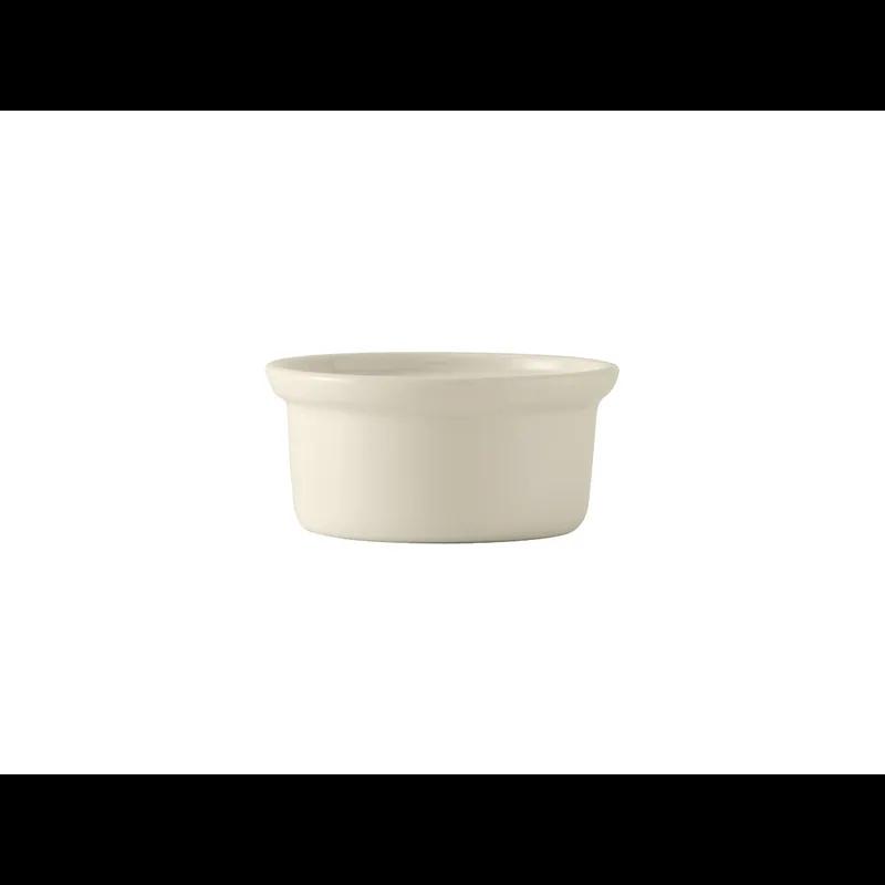 Casserole Dish 7.5 OZ China Eggshell Round Fully Vitrified Oven Safe Dishwasher Safe Microwave Oven Safe 12/Case