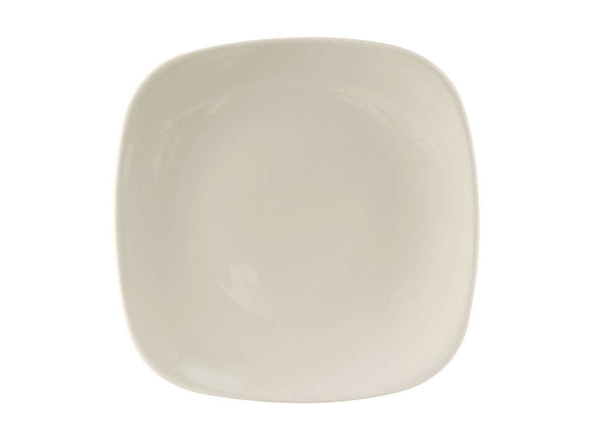 Plate 9X9 IN China Eggshell Square Fully Vitrified Oven Safe Dishwasher Safe Microwave Oven Safe 12/Case