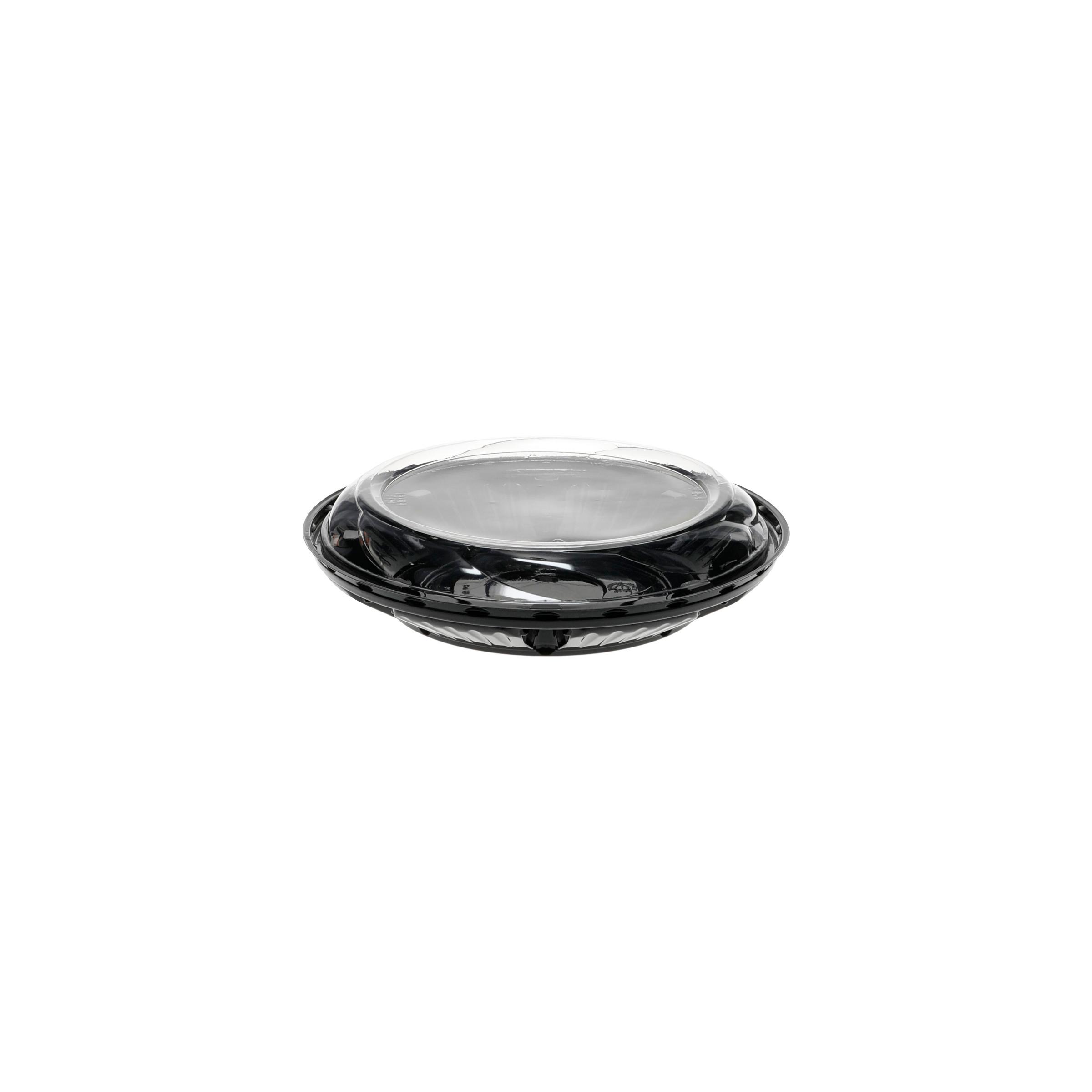 Pie Container & Lid Combo With Dome Lid 9X1.25 IN PET Clear Black Round Swirl 100/Case