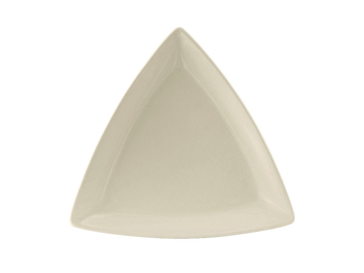 Plate 9 IN China Eggshell Triangle Fully Vitrified Oven Safe Dishwasher Safe Microwave Oven Safe 12/Case