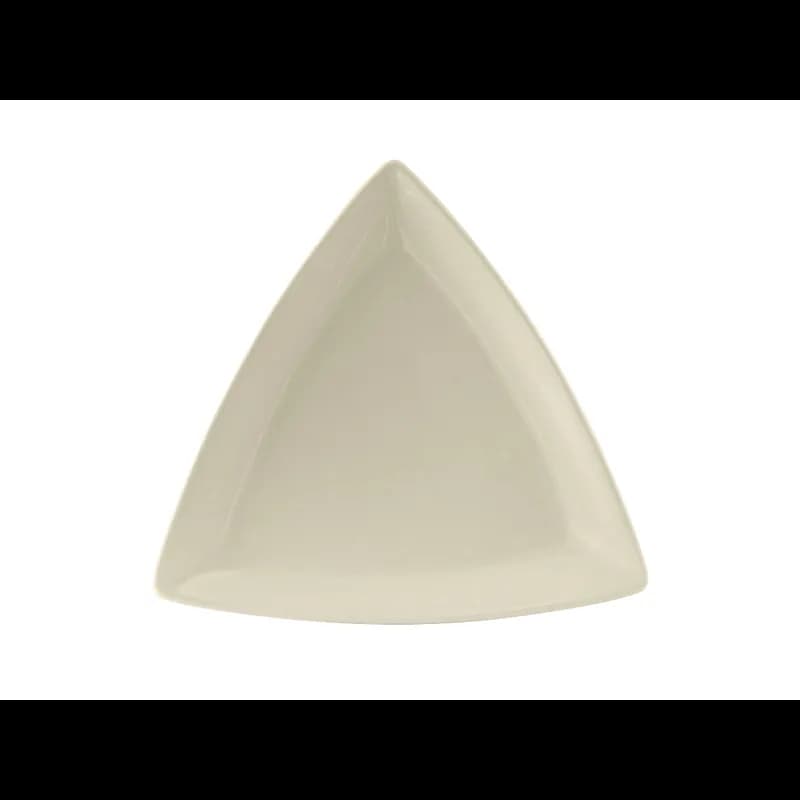 Plate 9 IN China Eggshell Triangle Fully Vitrified Oven Safe Dishwasher Safe Microwave Oven Safe 12/Case
