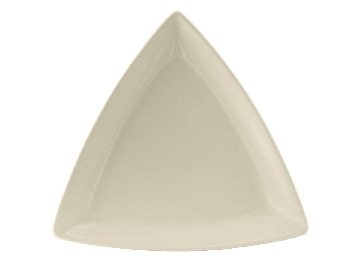 Plate 11 IN China Eggshell Triangle Fully Vitrified Oven Safe Dishwasher Safe Microwave Oven Safe 12/Case