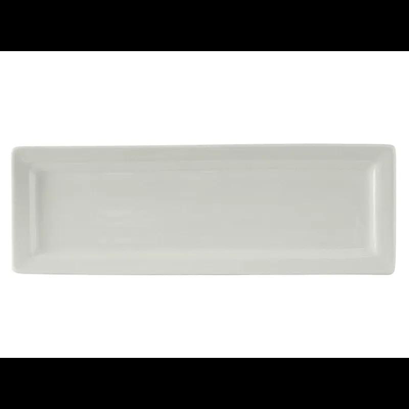 Plate 16X5.5 IN China White Rectangle Fully Vitrified Oven Safe Dishwasher Safe Microwave Oven Safe 12/Case