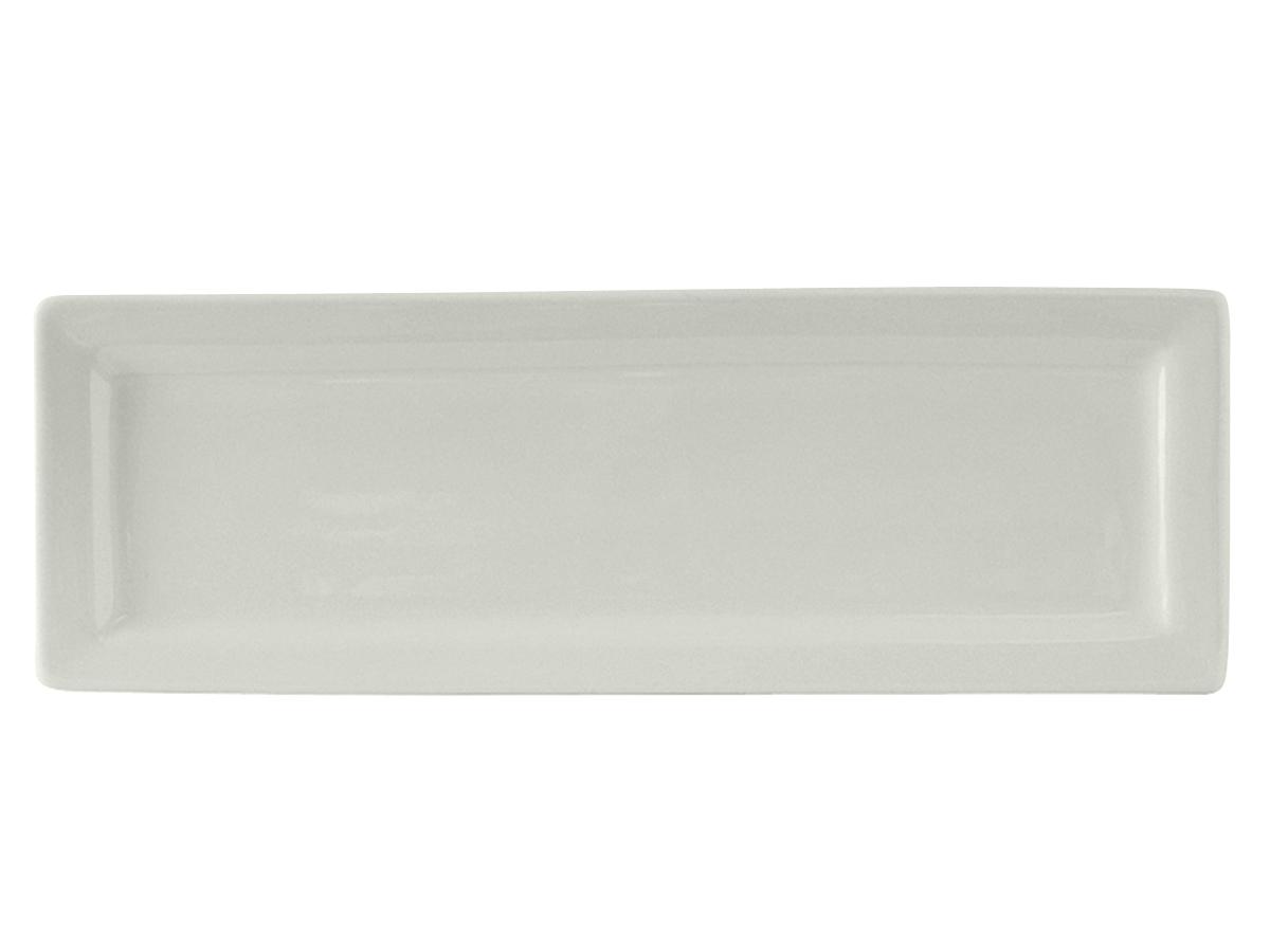 Plate 16X5.5 IN China White Rectangle Fully Vitrified Oven Safe Dishwasher Safe Microwave Oven Safe 12/Case