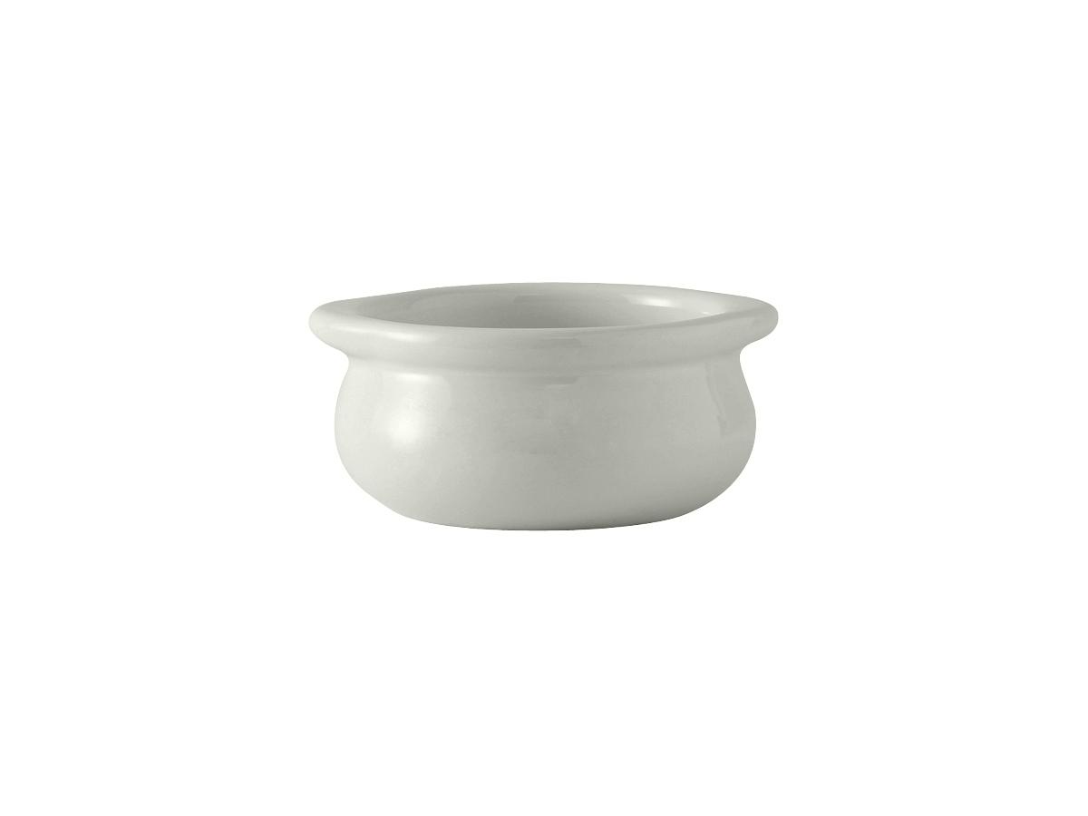 Onion Soup Crock 12 OZ China White Round Fully Vitrified Oven Safe Dishwasher Safe Microwave Oven Safe 12/Case