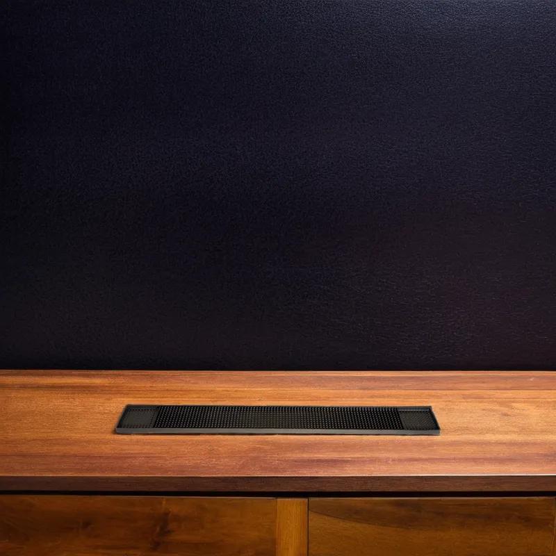 Bar Mat 27X3.25X0.625 IN Rubber Black 1/Each