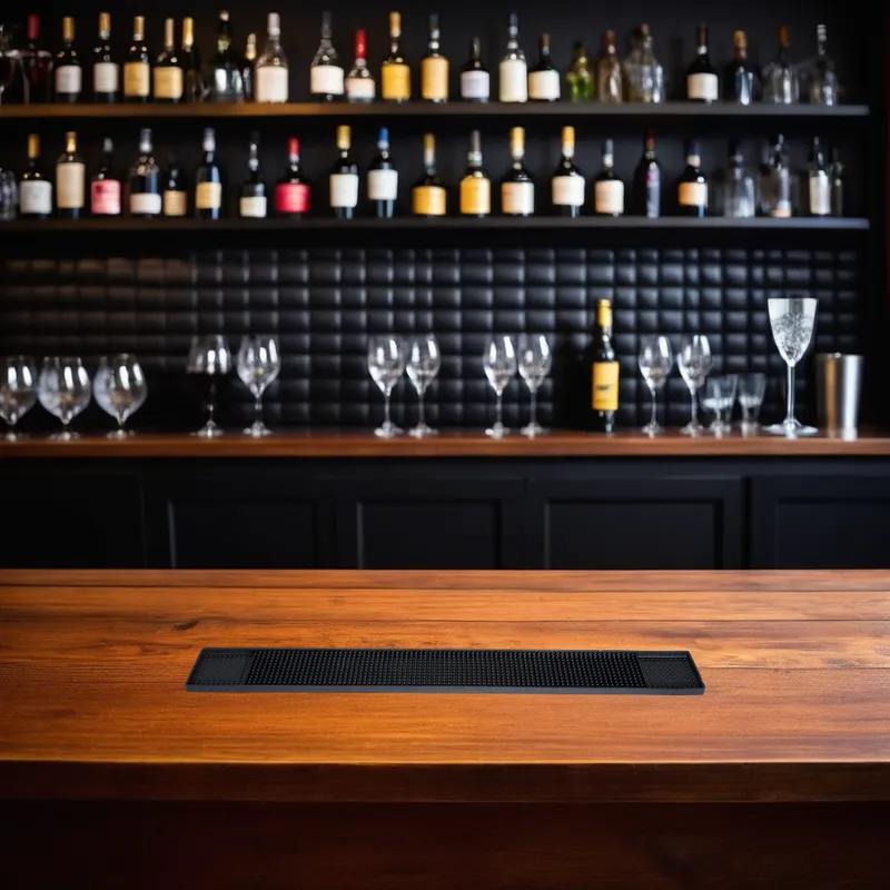 Bar Mat 27X3.25X0.625 IN Rubber Black 1/Each