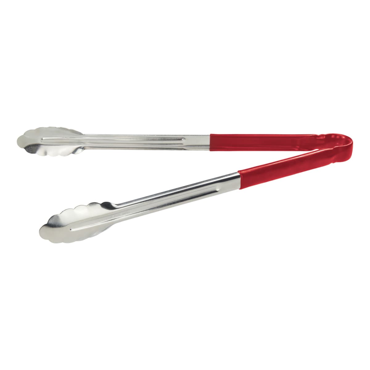 Tongs 15.625X1.625 IN Stainless Steel Red Heavy Duty Utility 1/Each