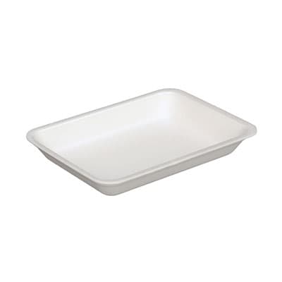 3P Processor Tray 8.625X6.562X1.282 IN Polystyrene Foam White Rectangle 400/Case