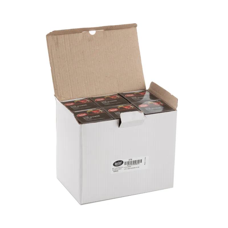 Bar Shaker 3.125X3.125X7.5 IN 16 FLOZ Stainless Steel (200 Series) 3-Piece Set Mirror Finish Dishwasher Safe 1/Each