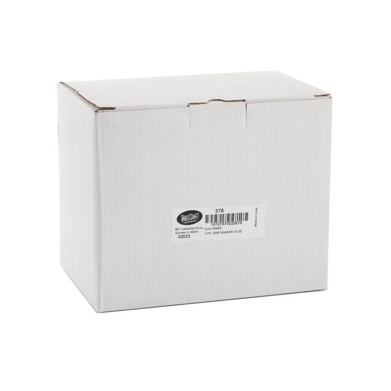 Bar Shaker 3.125X3.125X7.5 IN 16 FLOZ Stainless Steel (200 Series) 3-Piece Set Mirror Finish Dishwasher Safe 1/Each