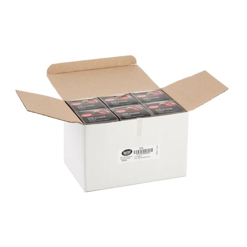 Bar Shaker 3.125X3.125X5.875 IN 8 FLOZ Stainless Steel (200 Series) Silver 3-Piece Set Dishwasher Safe 6 Count/Case