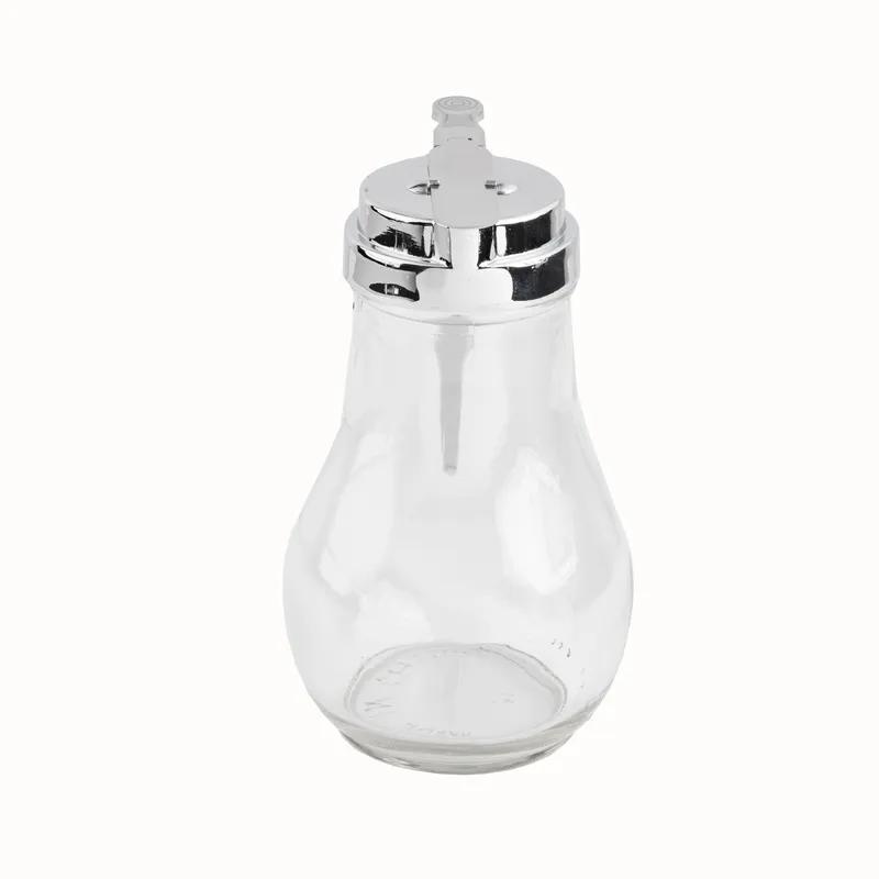 Syrup Jar 14 OZ 3.5X3.5X6 IN Glass Teardrop 1/Each
