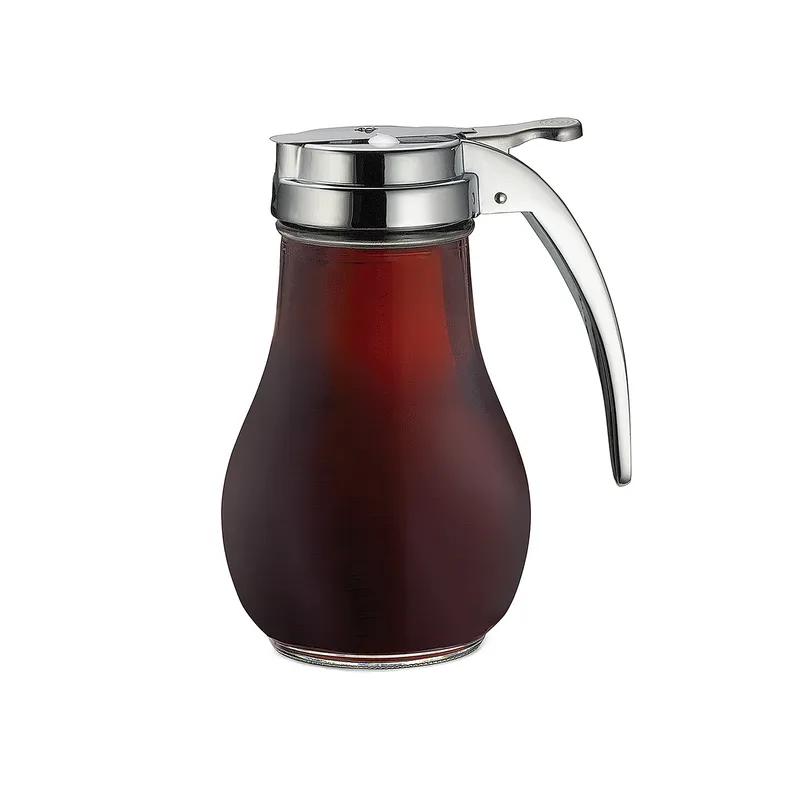 Syrup Jar 14 OZ 3.5X3.5X6 IN Glass Teardrop 1/Each
