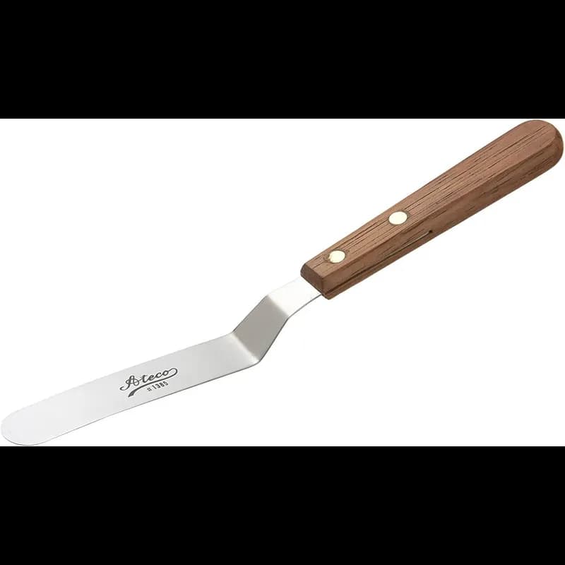 Ateco Icing Spatula 4.25 IN Stainless Steel Wood Offset 1/Each