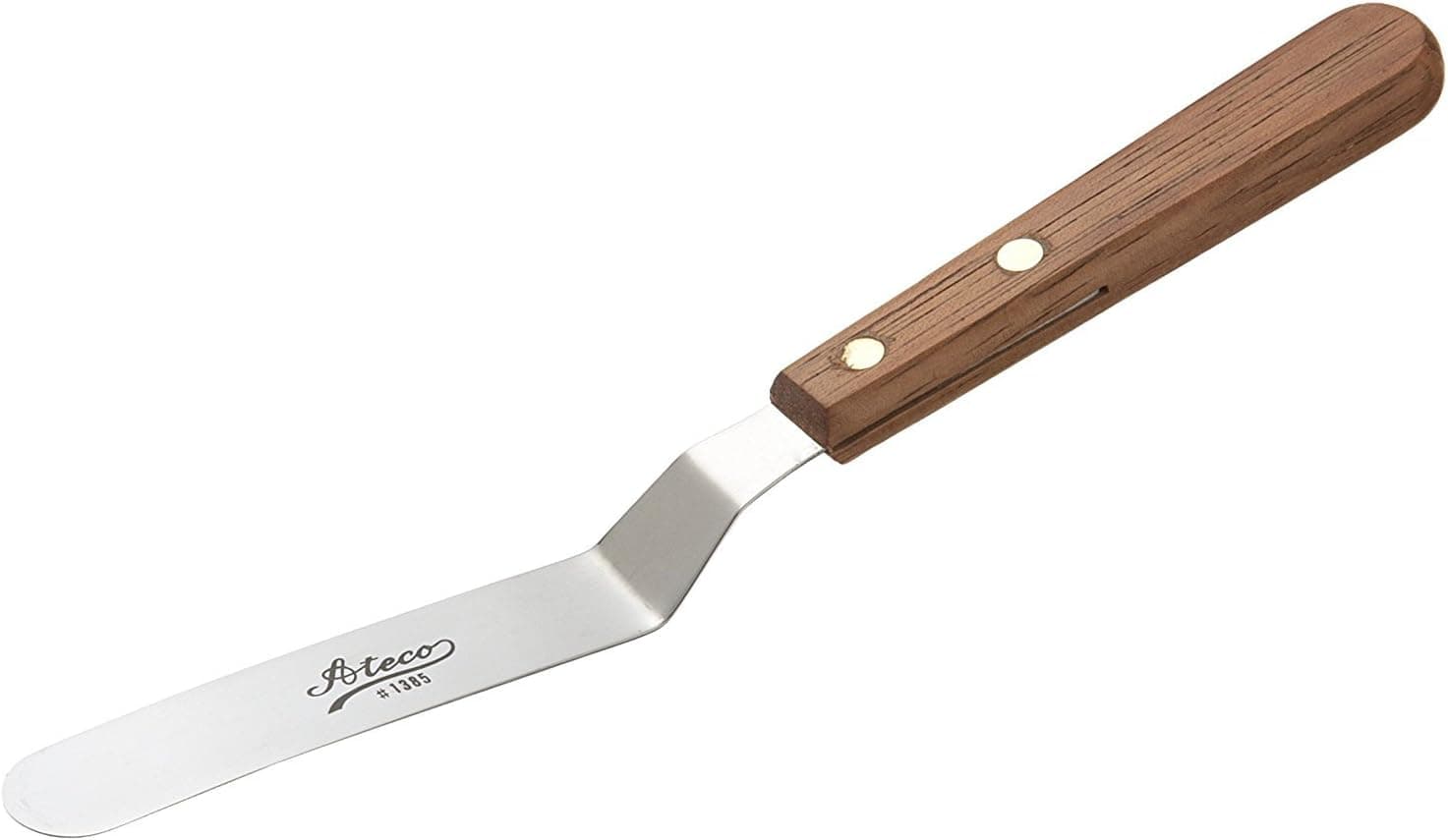 Ateco Icing Spatula 4.25 IN Stainless Steel Wood Offset 1/Each