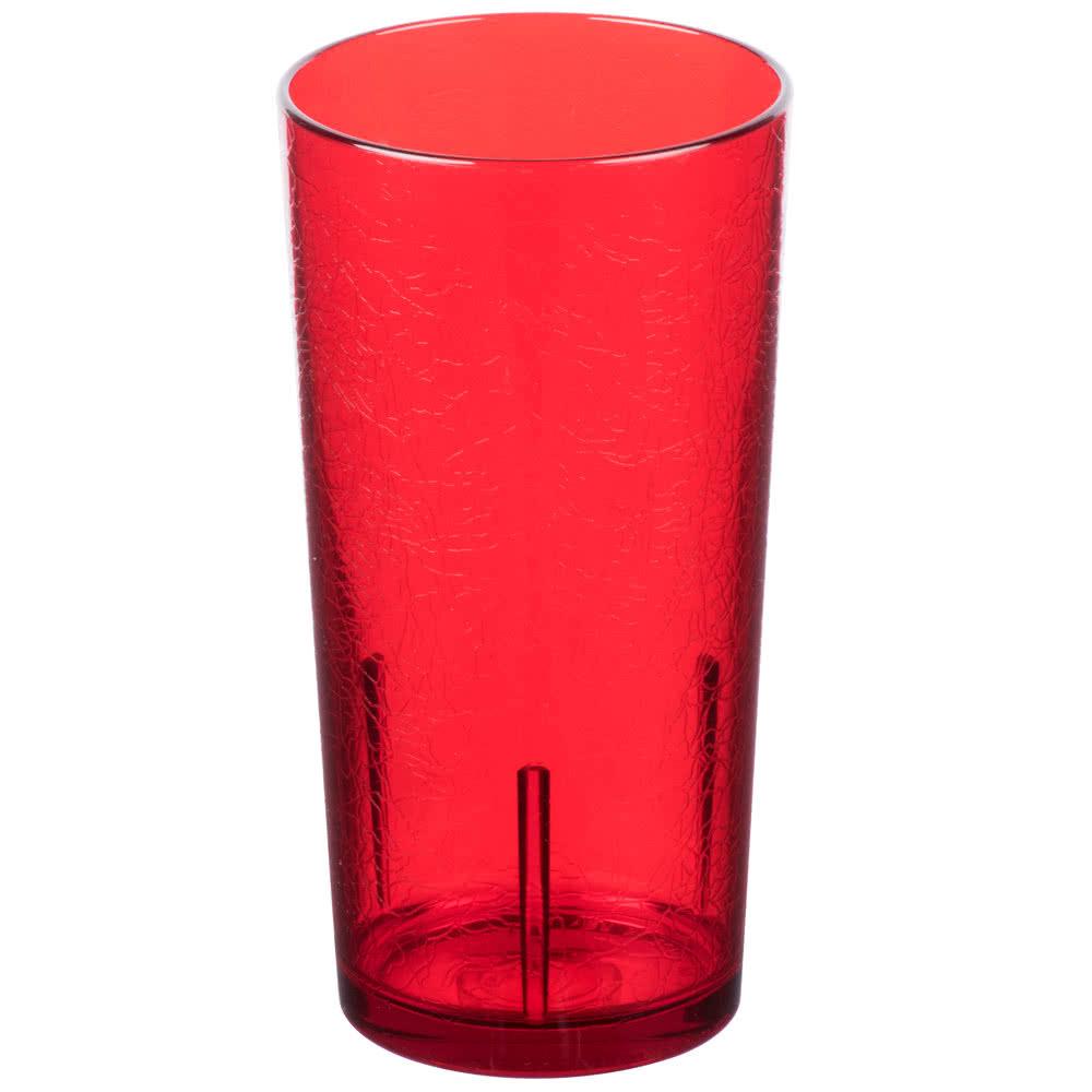 Del Mar® Tumbler 24 FLOZ Ruby Crackle Design Dishwasher Safe 1/Each
