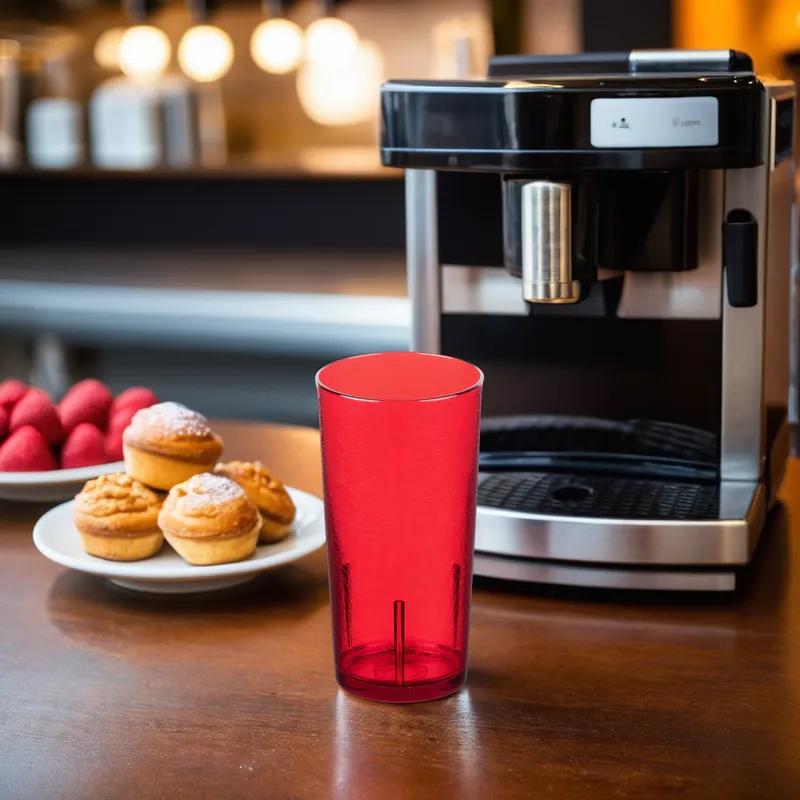 Del Mar® Tumbler 24 FLOZ Ruby Crackle Design Dishwasher Safe 1/Each