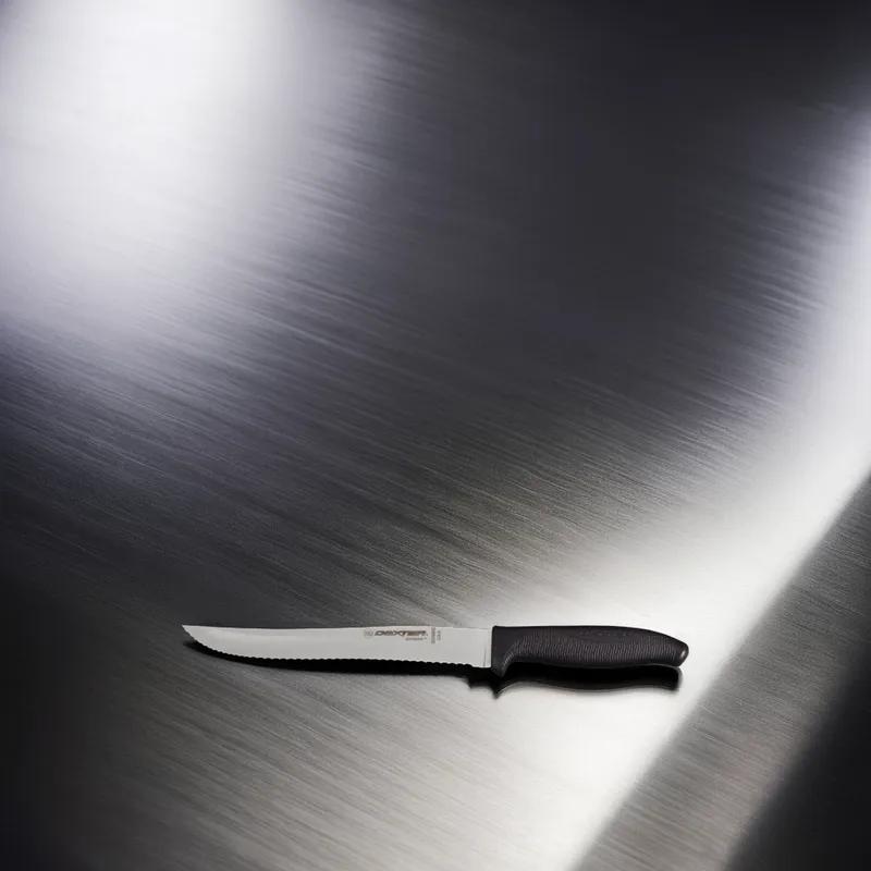 SofGrip Utility Knife 8 IN Carbon Steel Black Scalloped 1/Each