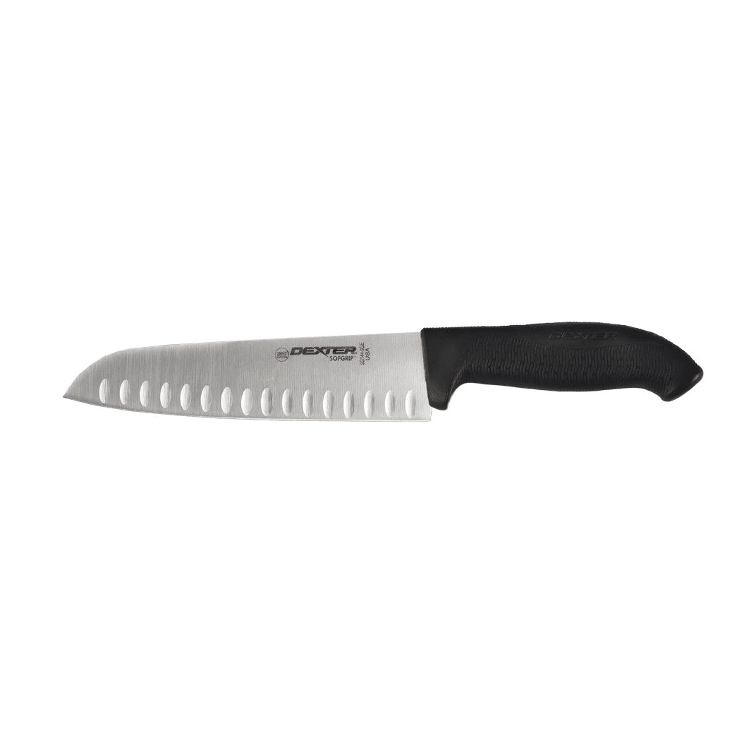 SofGrip Santoku Knife 9 IN Carbon Steel Black Duo-Edge 1/Each
