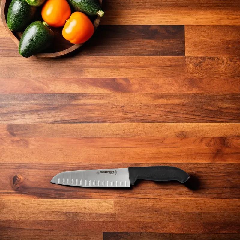 SofGrip Santoku Knife 9 IN Carbon Steel Black Duo-Edge 1/Each