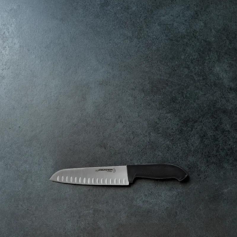 SofGrip Santoku Knife 9 IN Carbon Steel Black Duo-Edge 1/Each