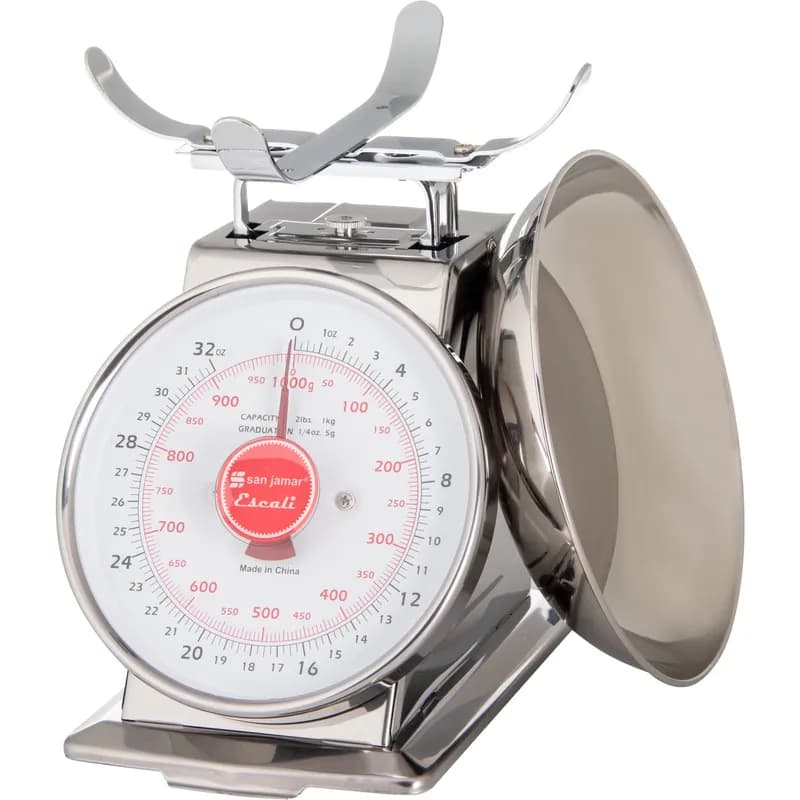 San Jamar Dial Scale With Bowl 8X9X9 IN 2 LB LB/OZ/GR Tare Feature 1/Each