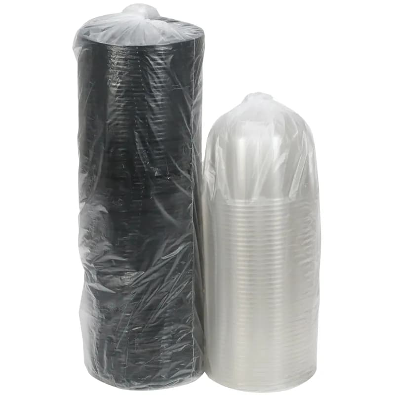 RoseDome Cake Container & Lid Combo With Dome Lid 6.75X4.5 IN PET Black Clear Round 160/Case