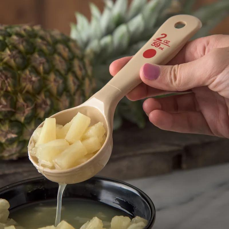 Measure Miser® Portion Server 2.50X6.55 IN 2 OZ PC Beige Perforated Short Handle With Hanging Hole 12/Pack