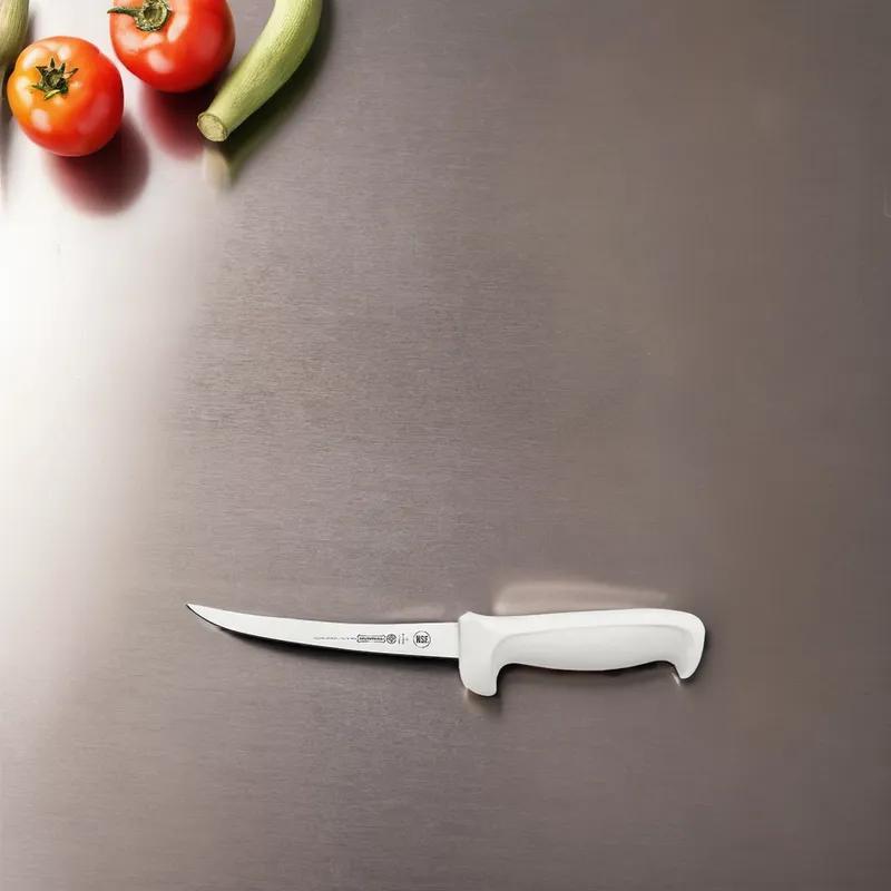 Boning Knife 6 IN Stainless Steel White Flexible Curved 1/Each