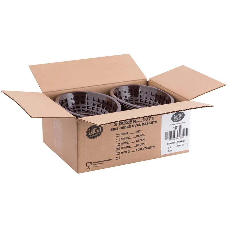 Side Order Basket 7.75 IN HDPE Brown Oval 1/Each
