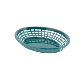 Basket Jumbo 11.75X9X1.875 IN Polypropylene Homopolymer (PPH) Forest Green Oval Dishwasher Safe Microwave Safe 1/Each