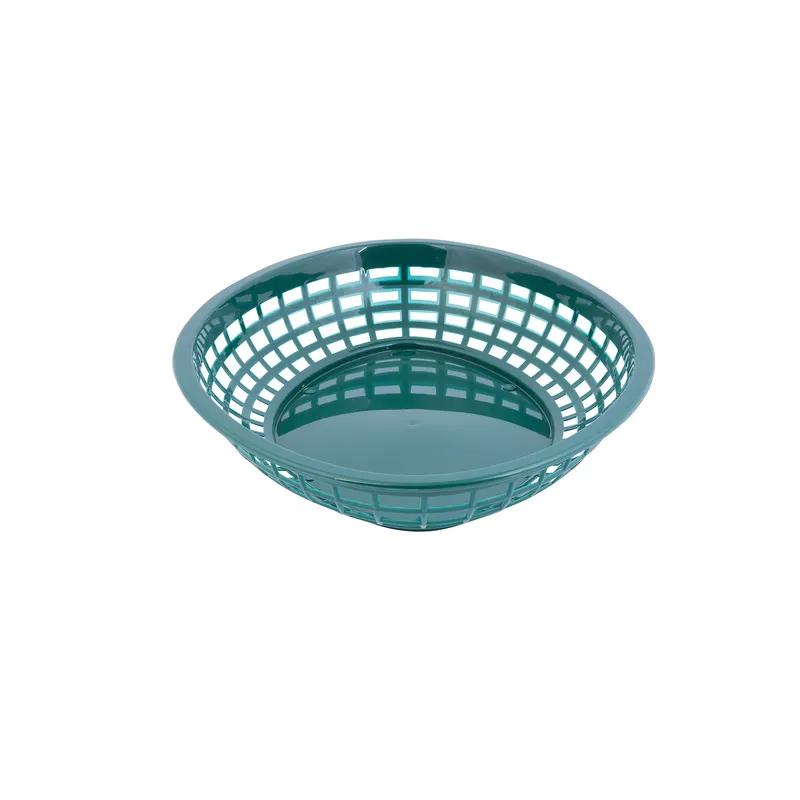 Basket Jumbo 11.75X9X1.875 IN Polypropylene Homopolymer (PPH) Forest Green Oval Dishwasher Safe Microwave Safe 1/Each