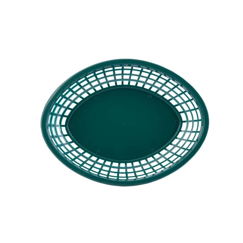 Basket Jumbo 11.75X9X1.875 IN Polypropylene Homopolymer (PPH) Forest Green Oval Dishwasher Safe Microwave Safe 1/Each