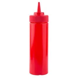Bottle 12 OZ 2X8.5 IN LDPE Red Round Dishwasher Safe Wide Mouth Squeeze 1/Each