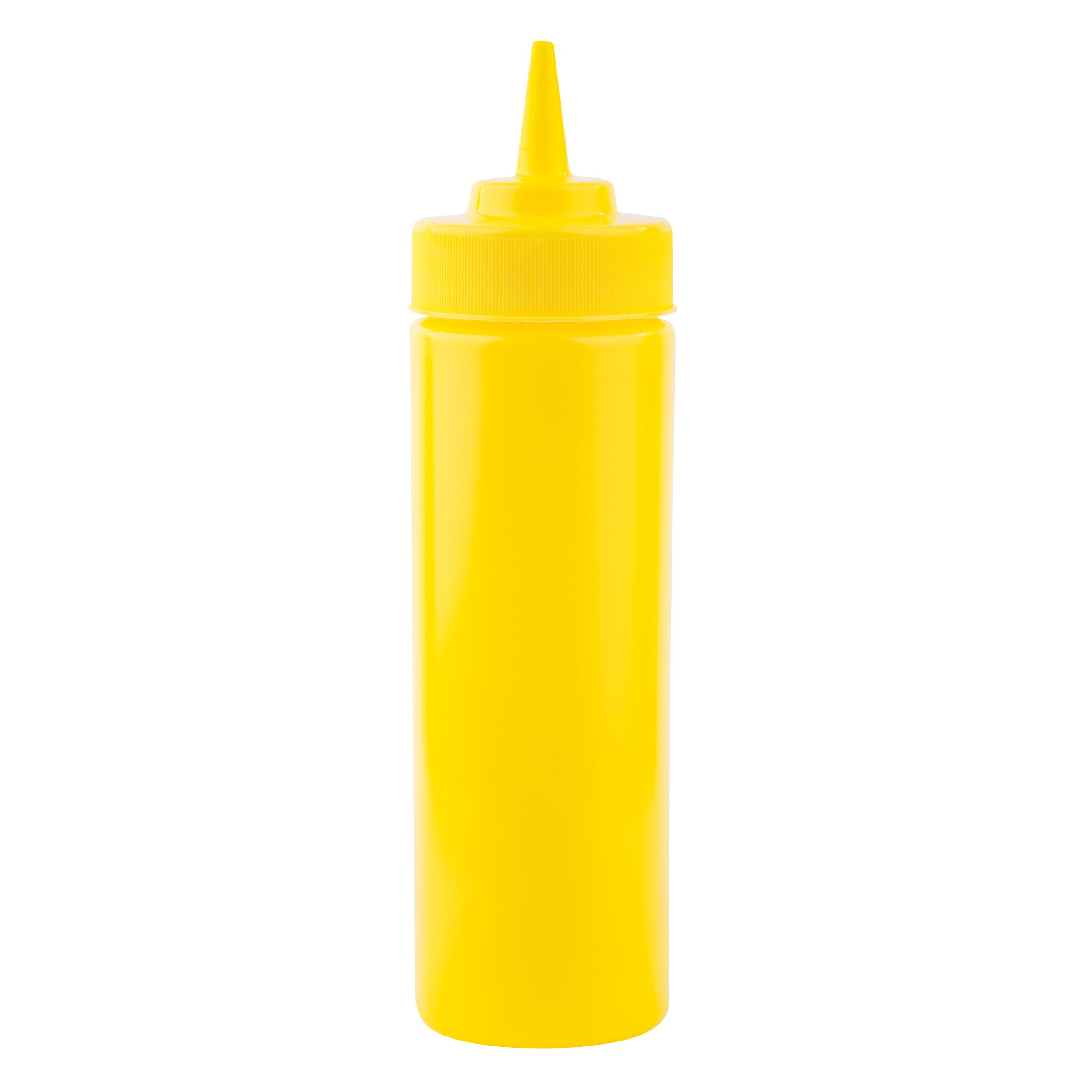 Bottle 12 OZ 2X8.5 IN LDPE Yellow Wide Mouth Dishwasher Safe Squeeze 1/Each