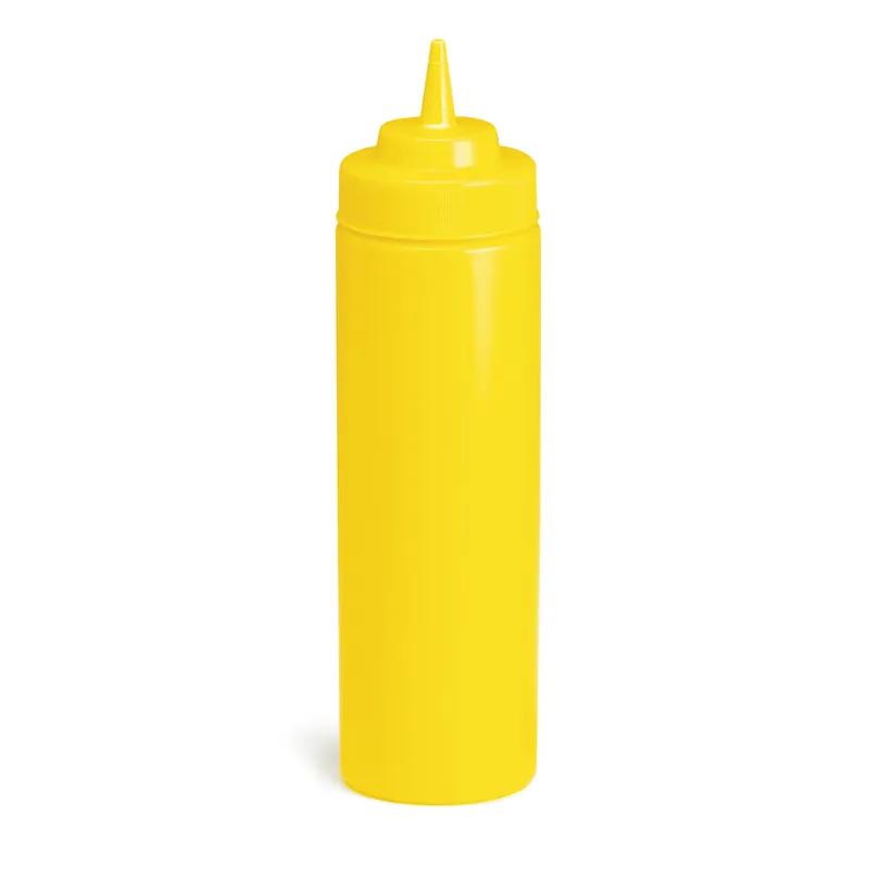Bottle 24 OZ 9 IN LDPE Yellow Wide Mouth Dishwasher Safe Squeeze 1/Each