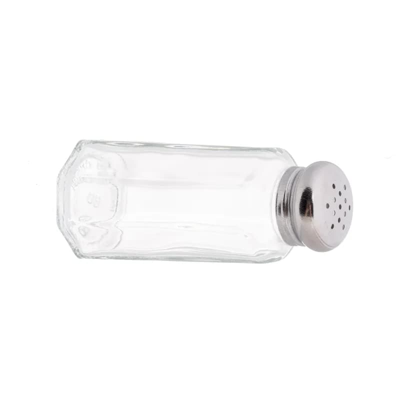 Salt & Pepper Shaker Top 2 OZ Glass Panelled Mushroom Top Hand Wash 1/Each